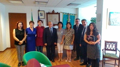 Il gruppo dei delegati della città bulrgara di Plovdiv, capitale auropea della Cultura nel 2019 insieme a Matera 